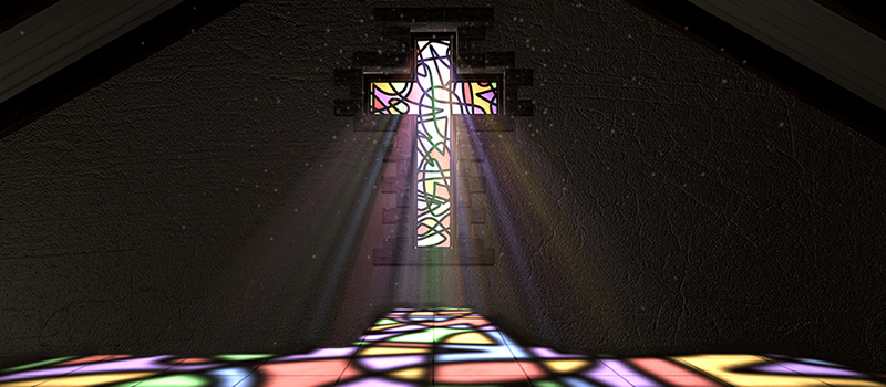 stained glass cross