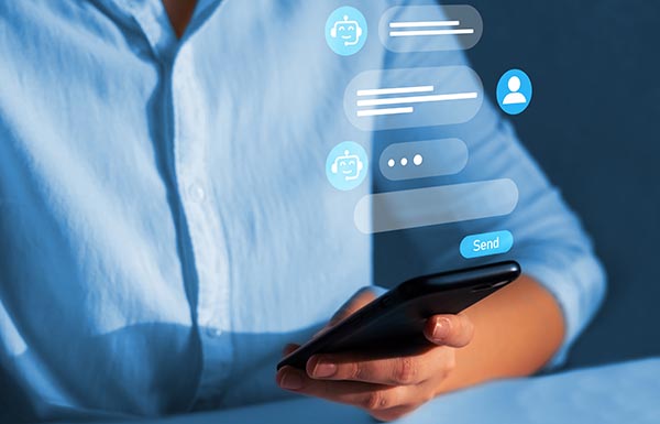 Person using chatbot