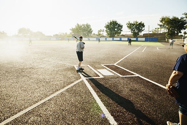 seniors playing baseball